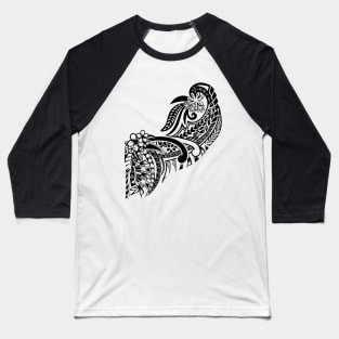 Vintage Samoan Black Tribal Overlay Baseball T-Shirt